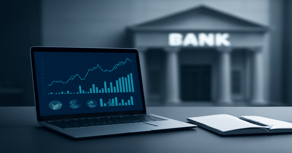 Professional image illustrating банковский вклад with financial planning tools and a modern banking environment.