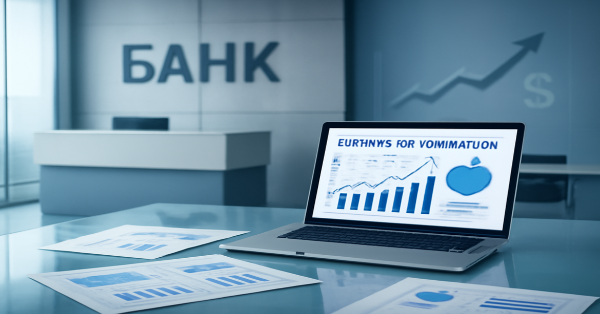 A professional bank office environment illustrating сравнение банков for financial decision-making.