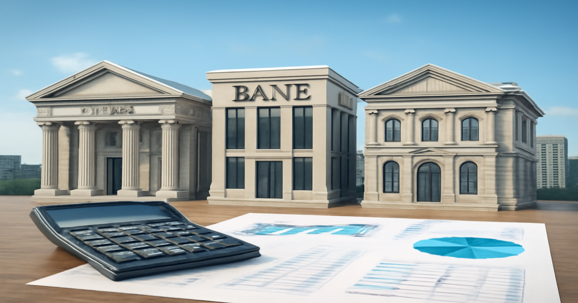 Professional image showcasing условия кредитования comparison among different banks.