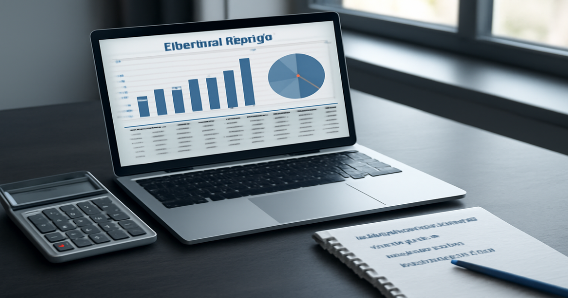Professional image illustrating consumer credit options with a modern office setup.