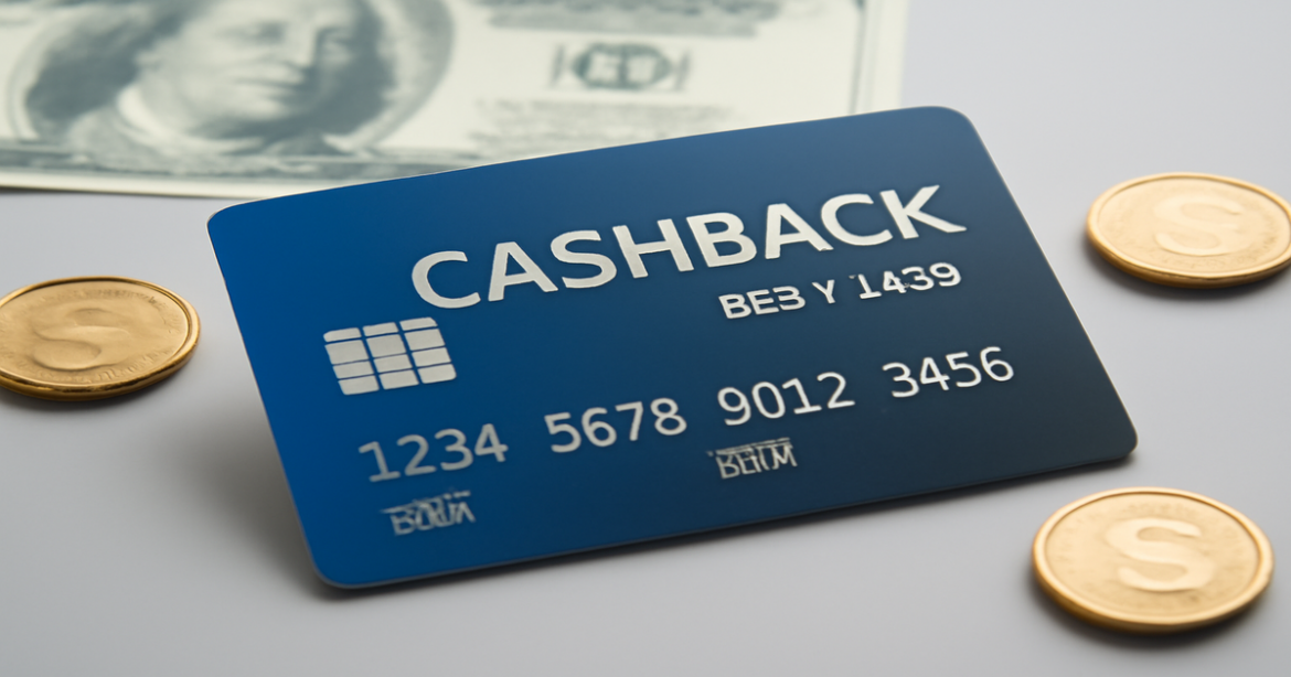 Debit card with cashback feature, emphasizing banking and finance benefits.