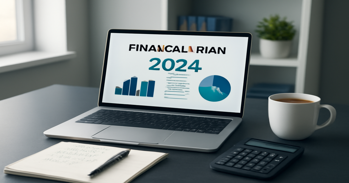 Professional image of a workspace for creating a финансовый план for 2024, symbolizing stability and financial goals.