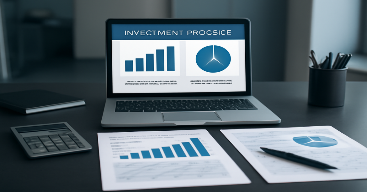 A professional image showcasing investment products for beginners in a financial workspace.