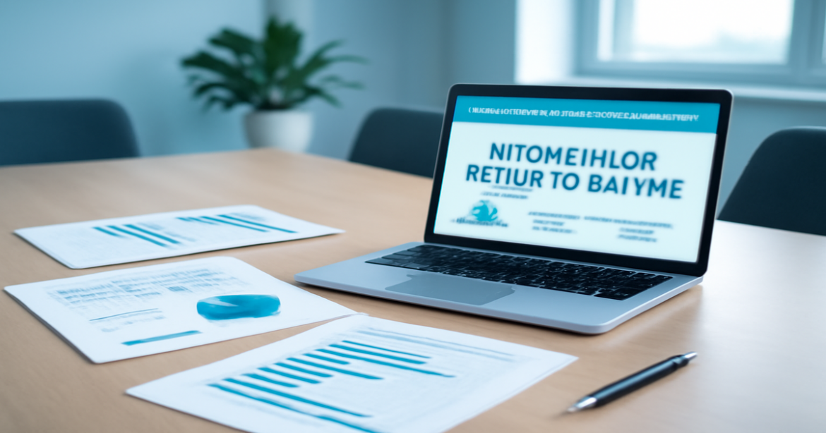 Professional office setting illustrating ипотечное кредитование with financial documents and a modern workspace.