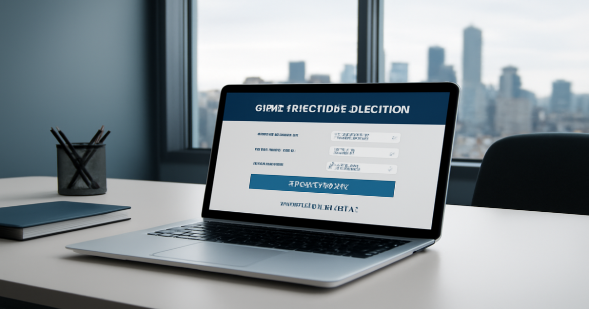 A professional mortgage calculator setup in an office, symbolizing ипотека options in 2023.