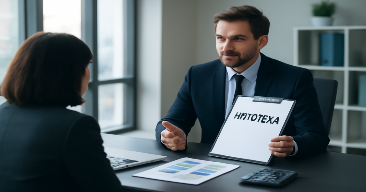Professional image representing ипотека and mortgage education for beginners in finance.