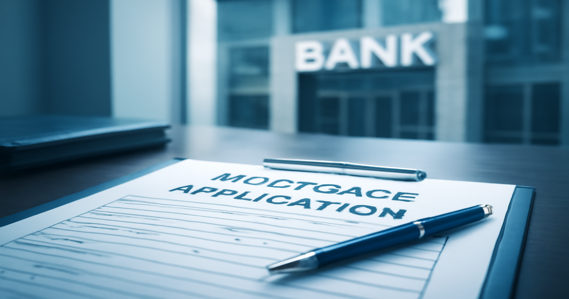 Professional image of a mortgage application, representing the process of obtaining ипотека.