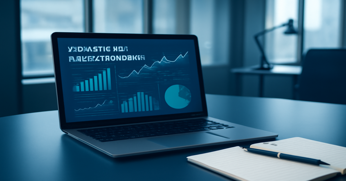 Professional workspace showcasing управление инвестициями with financial tools and a modern office environment.