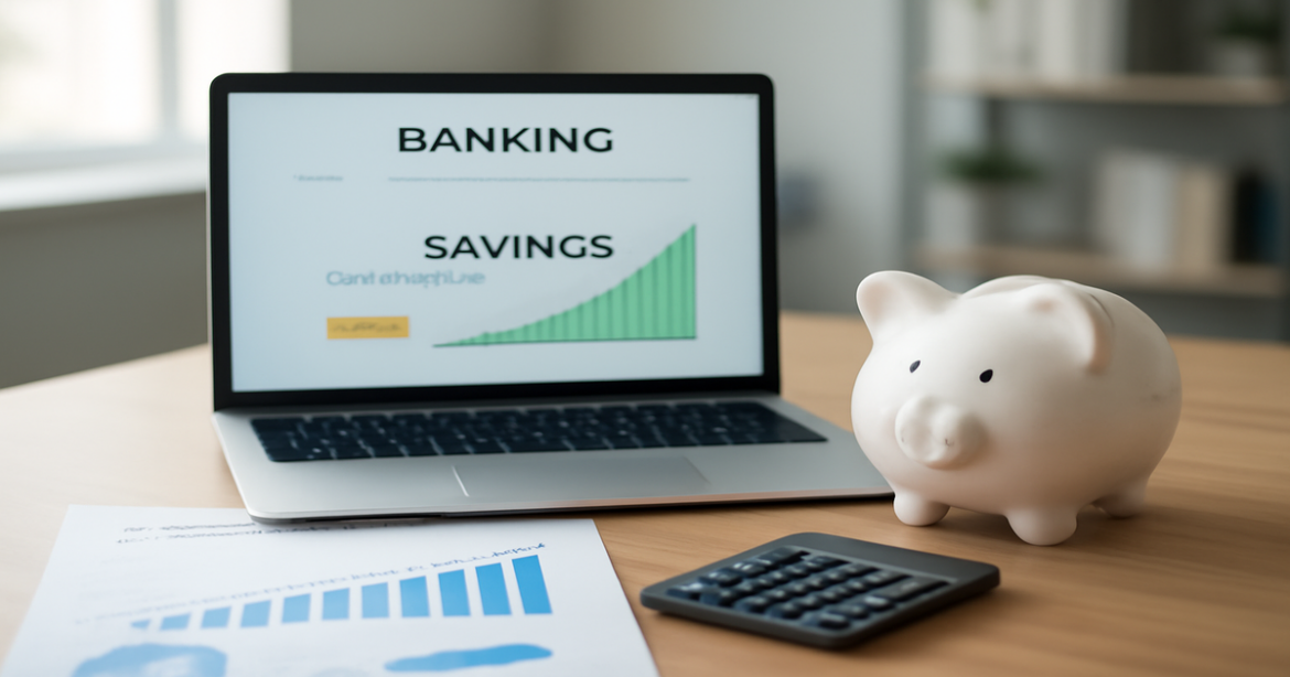 Image illustrating накопление на депозит with a professional desk setup and financial documents.