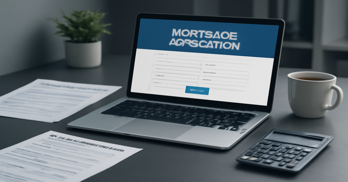 Professional image illustrating оформление ипотеки process with a clean workspace and finance elements.