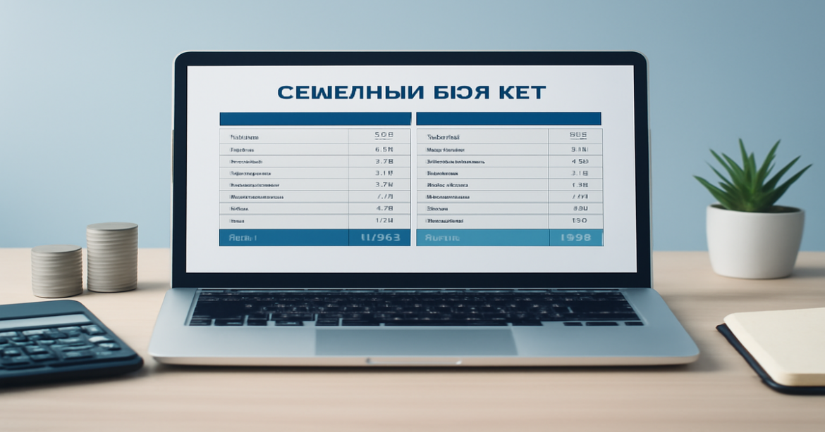 A professional workspace illustrating правильное планирование семейного бюджета for financial stability.