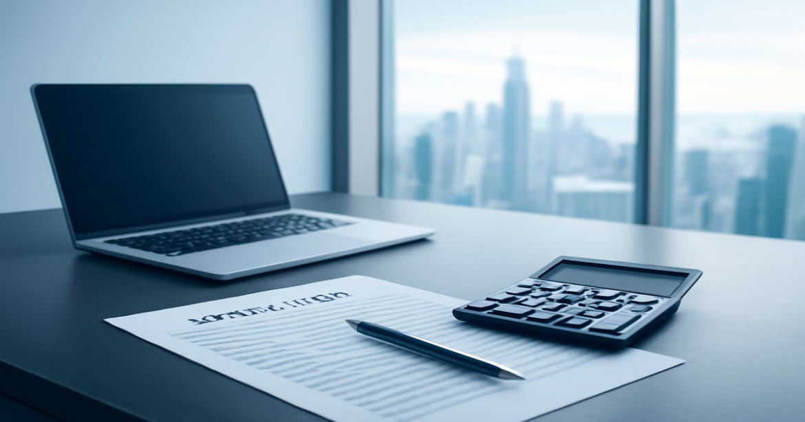 A professional image illustrating mortgage selection in a modern office setting.