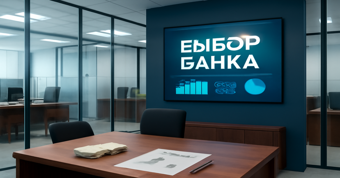 High-quality image representing 'выбор банка' in a professional banking environment.