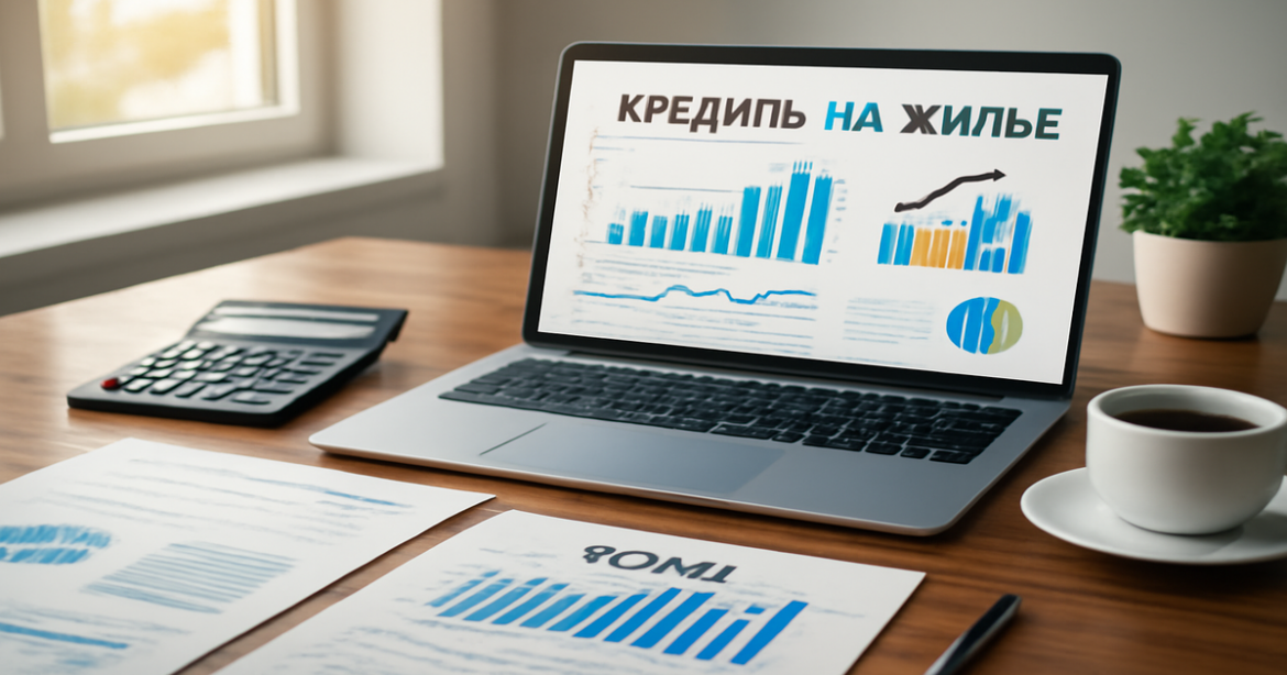 Explore the best кредиты на жилье with this professional finance office image.