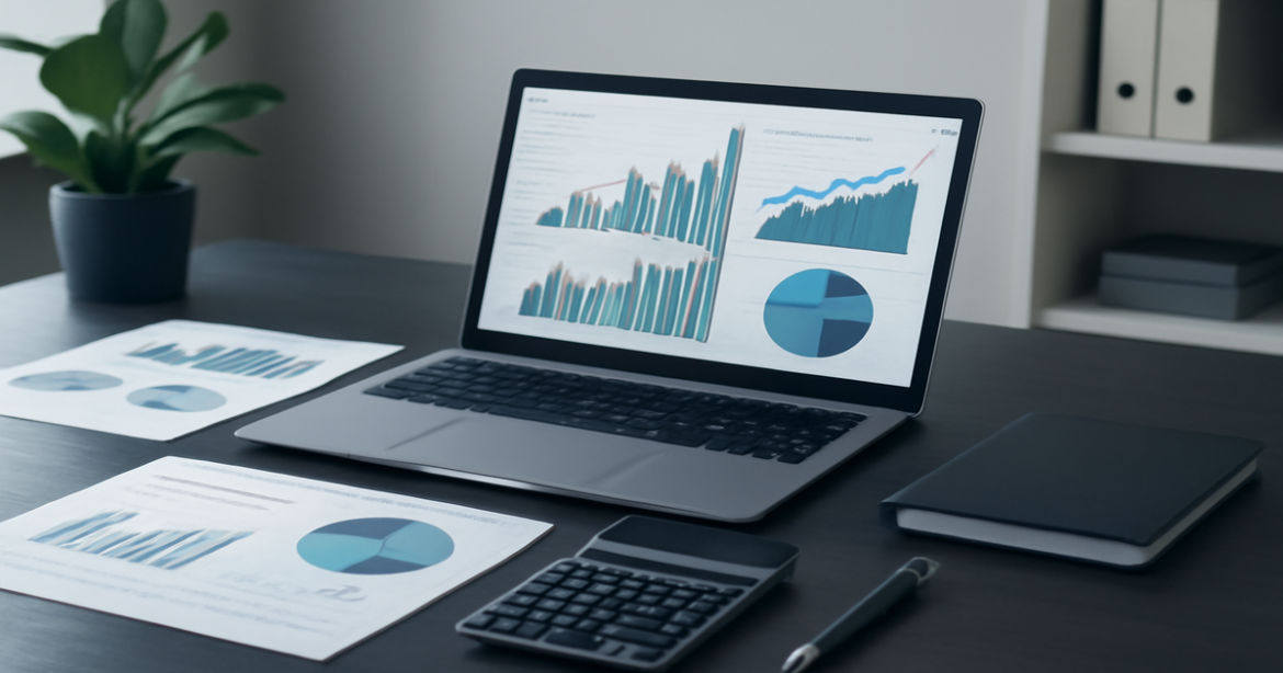Professional workspace for analyzing вклад options in finance and investments.