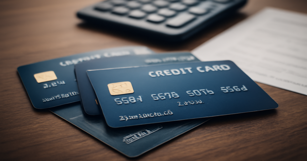 A close-up of credit cards on a desk, symbolizing financial choices and literacy.