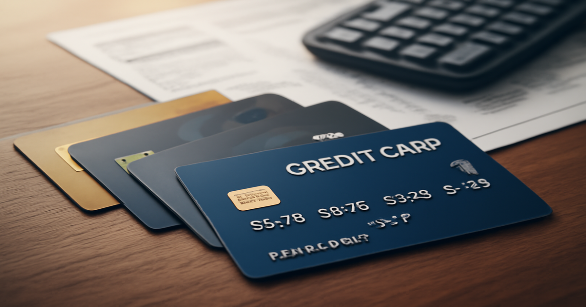 Explore credit cards with this professional image highlighting finance management.