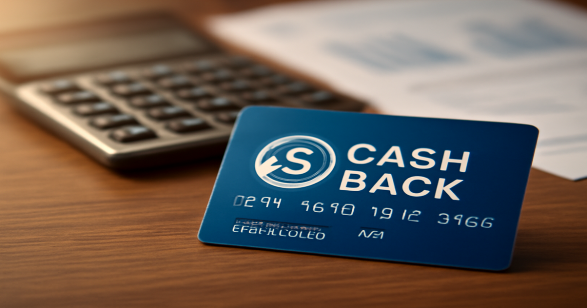 A credit card with кэшбэком symbol, representing banking and finance services.