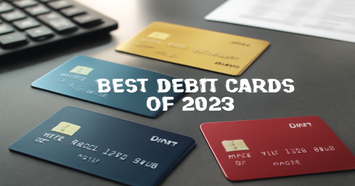 Explore the best debit cards of 2023, showcasing unique designs and features in a professional setting.