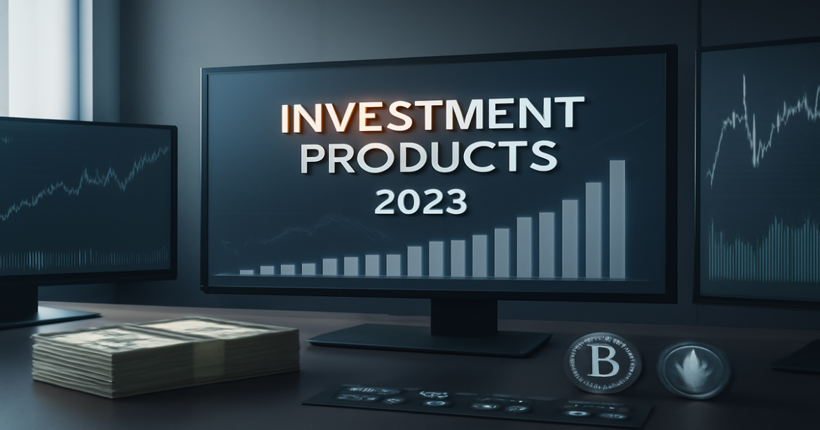 Professional image showcasing investment products, highlighting finance and business themes in 2023.