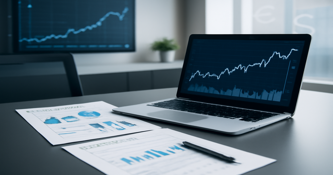 Professional image showcasing investment products in a modern financial office setting.