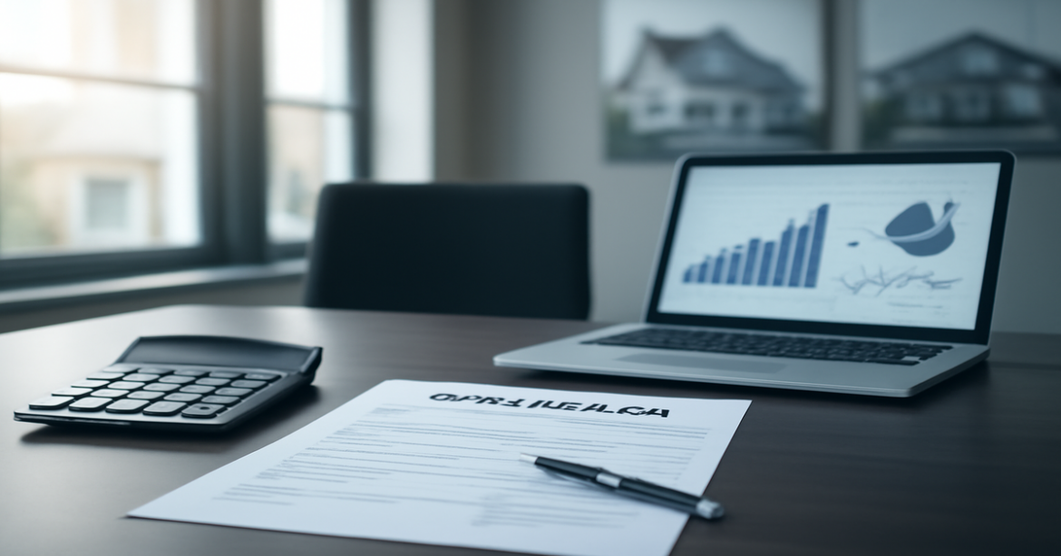 Professional image showcasing ипотека concepts in a modern bank office setting.