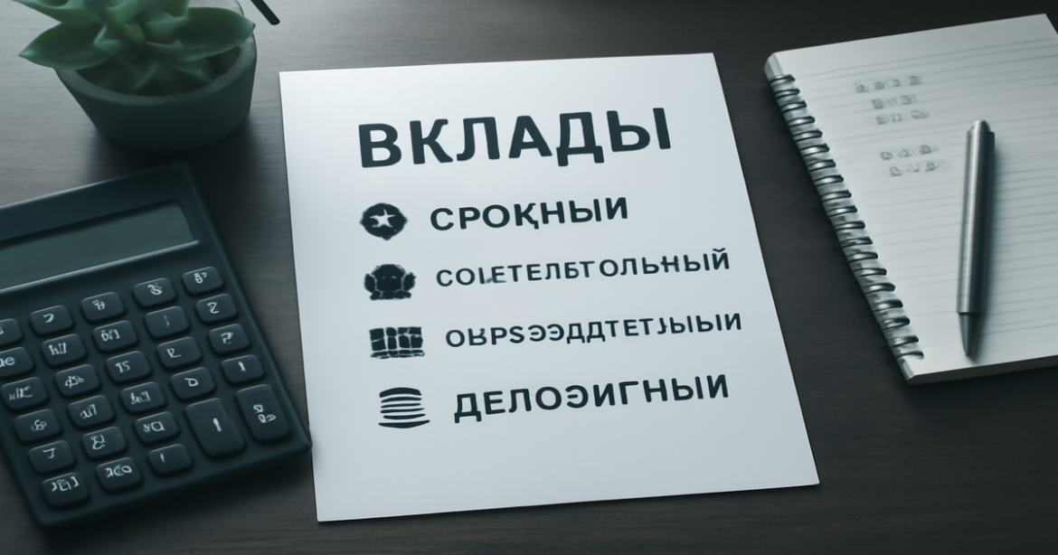 Professional image illustrating various вклады on a desk, highlighting finance and investment themes.