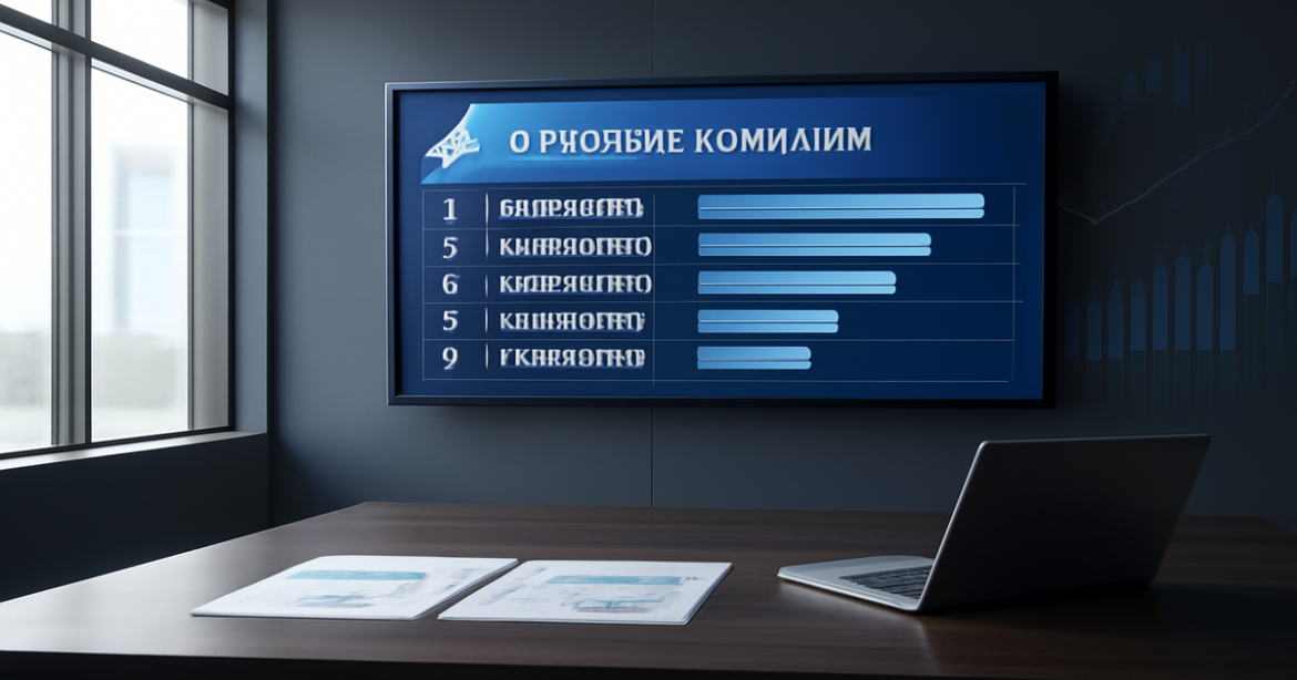 Professional image of ranking chart for страховые компании in a modern office setting.