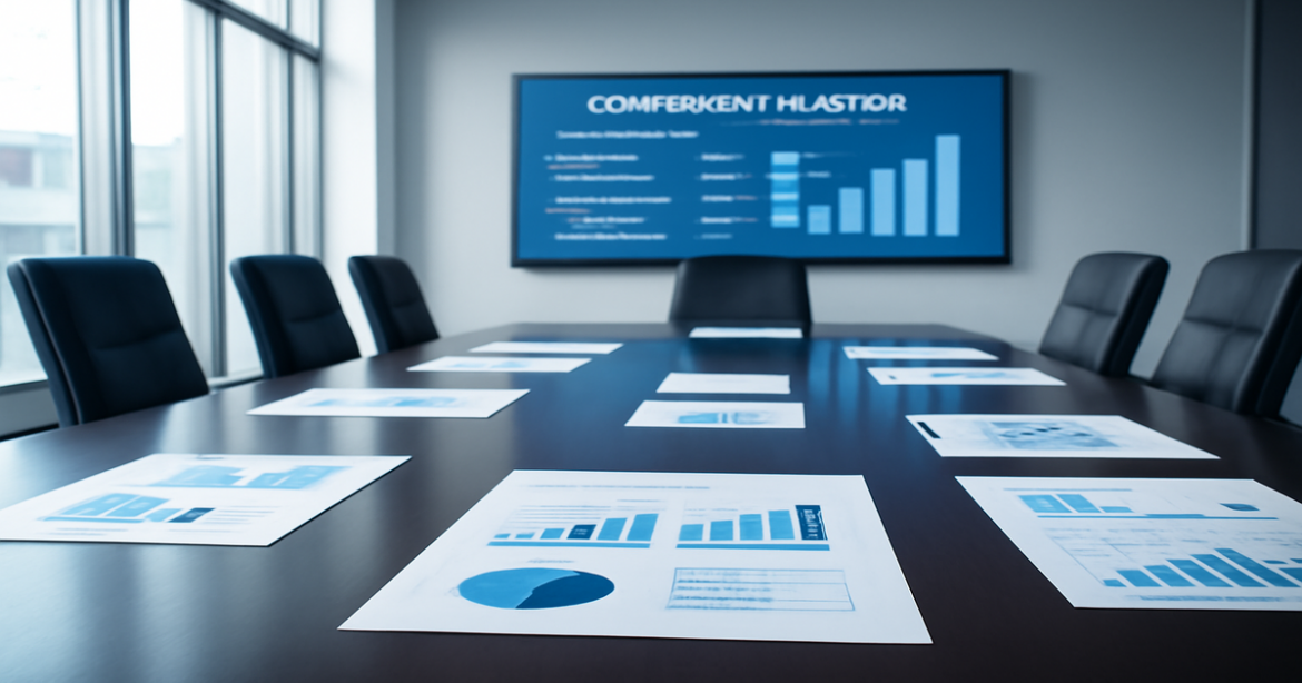 Professional office setting illustrating 'сравнение банков' for financial services comparison.