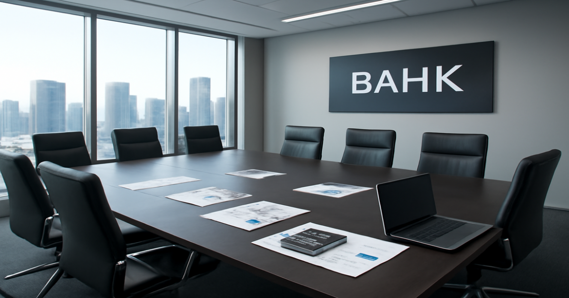 Professional image illustrating 'сравнение банков' in a modern bank office setting.