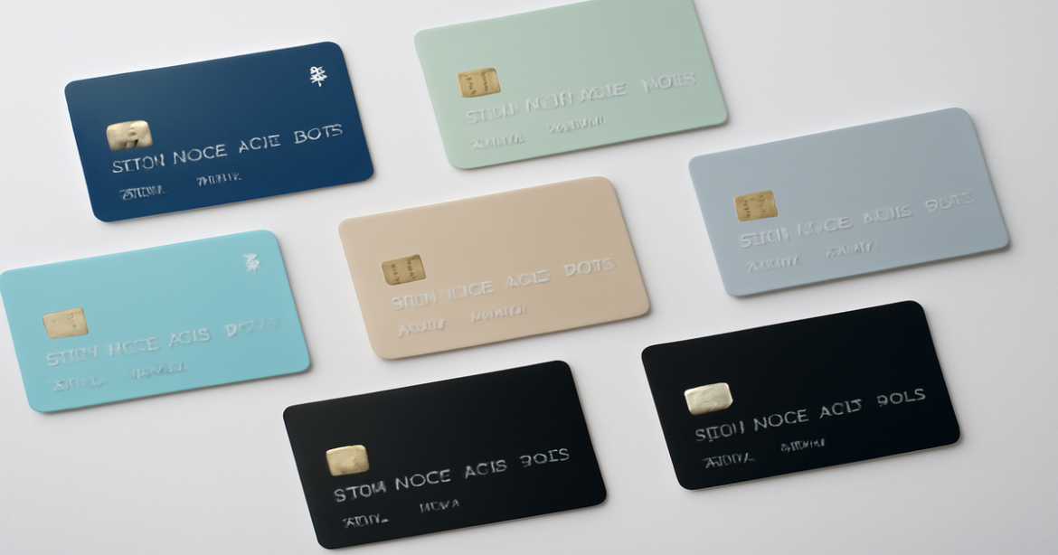 A collection of debit cards for comparison, highlighting options for managing personal finances effectively.