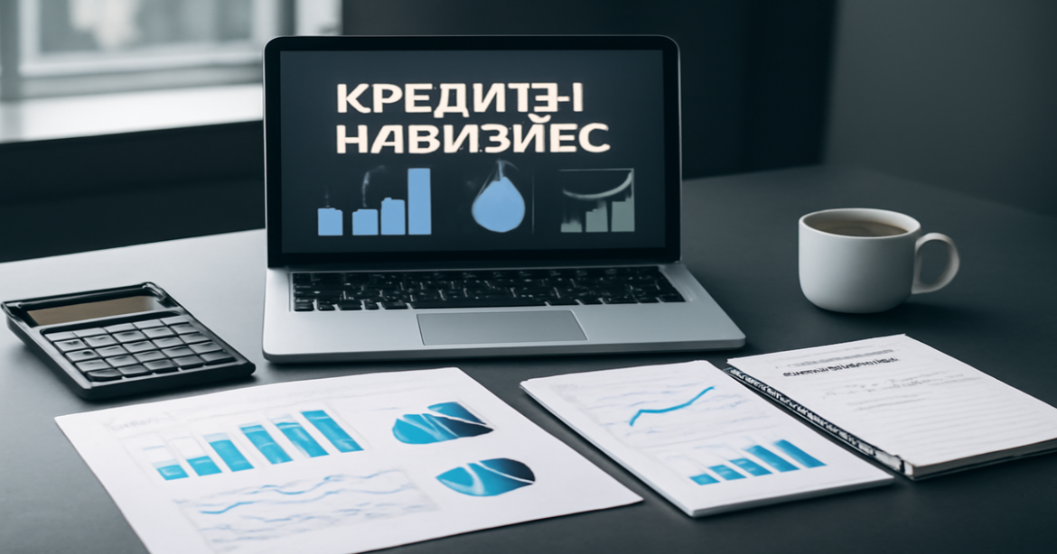 Image illustrating business loan comparison, focusing on кредиты на бизнес in a professional office environment.
