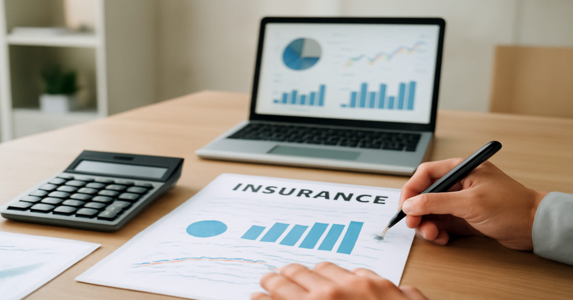 Professional image illustrating страхование as a key financial planning tool in a modern office.