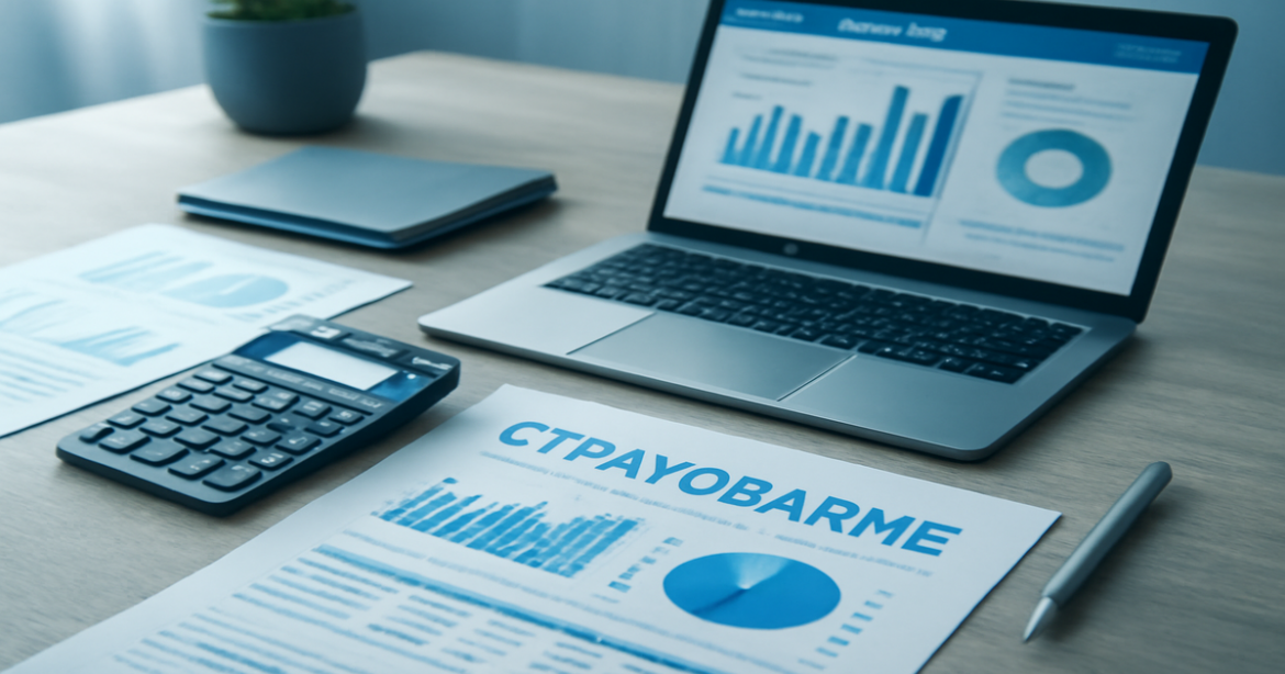 Professional image illustrating страхование and financial security concepts with office elements.