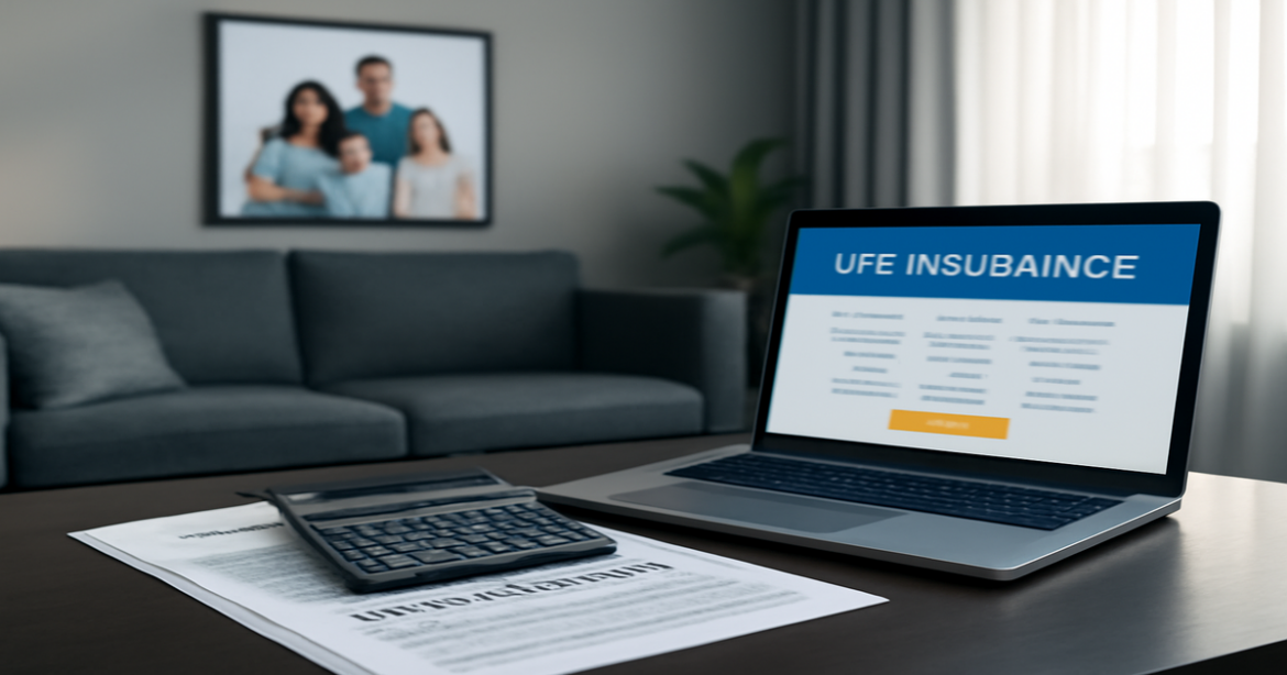 Illustration of life insurance importance for family financial security, showcasing a professional and secure environment.