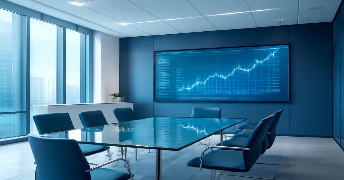 Professional image of a modern bank interior, relevant to вклады and financial topics.