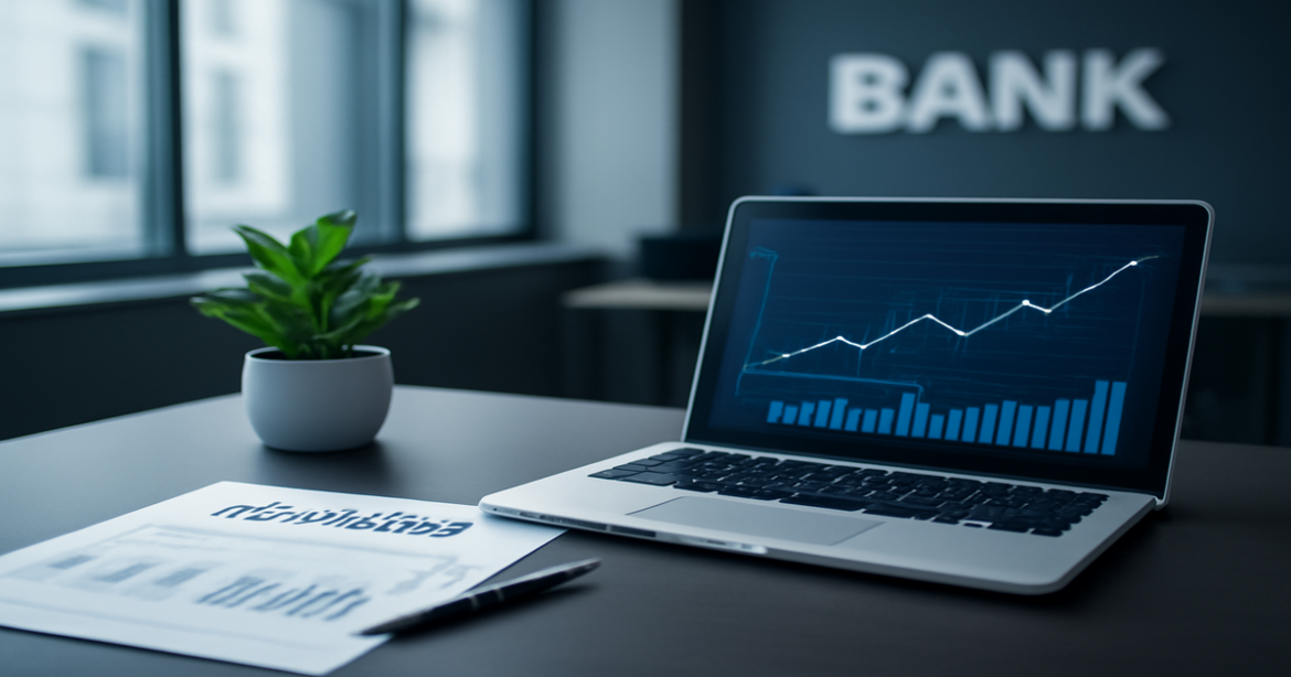 Professional banking image highlighting вклады and financial growth in a modern office setting.
