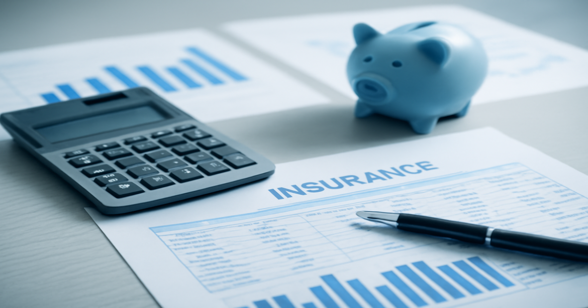 Professional image of financial documents symbolizing страхование and financial stability.