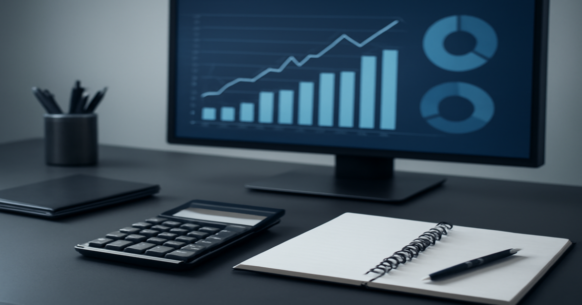 Professional workspace image illustrating финансовая грамотность and money management tools.