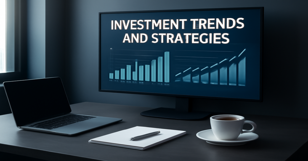 Professional image illustrating investments for beginners in a modern office setting.