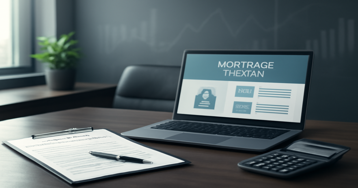 Professional image illustrating mortgage consultation in a modern banking environment.