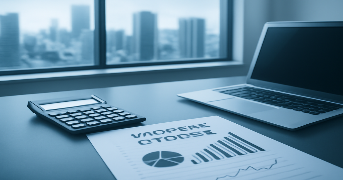 Professional image representing ипотека в России with financial documents and a modern office setting.