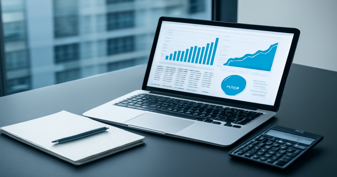 A professional image illustrating investment in funds with financial tools on a modern workspace.