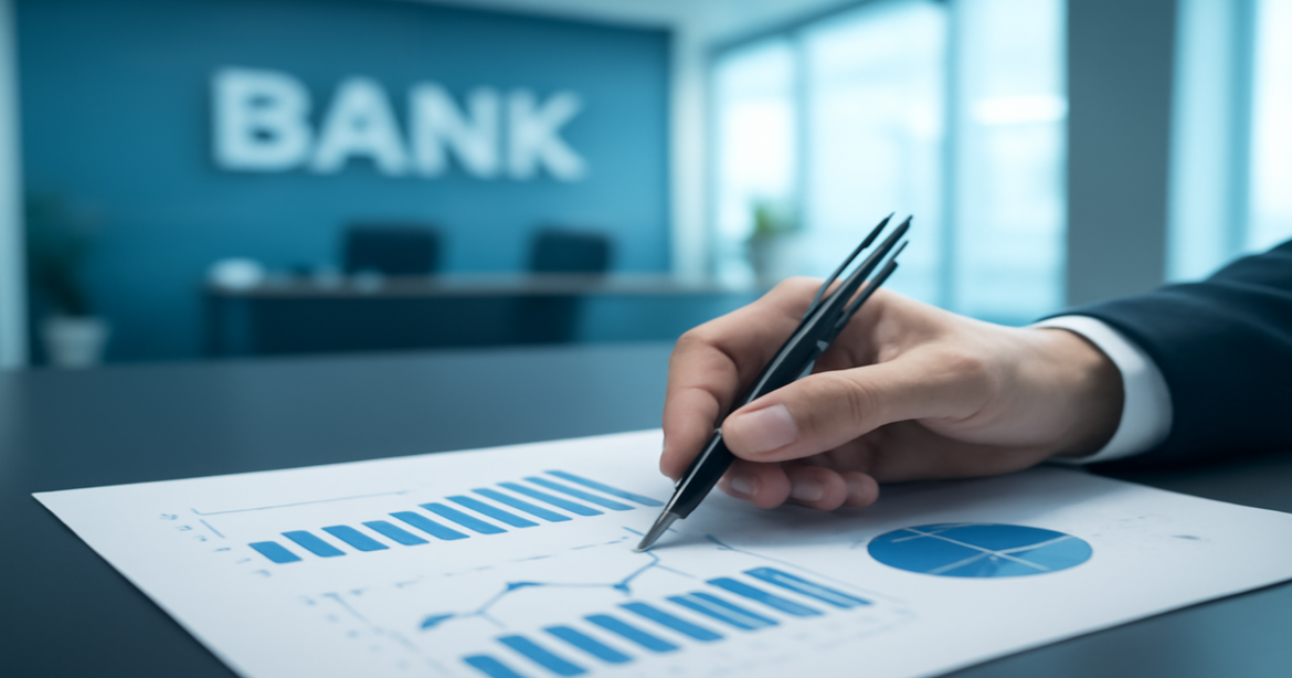 A professional banking scene illustrating effective management of вклады for financial growth.
