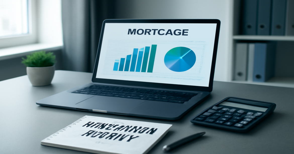 Professional image illustrating mortgage lending, featuring key elements related to ипотечный кредит.