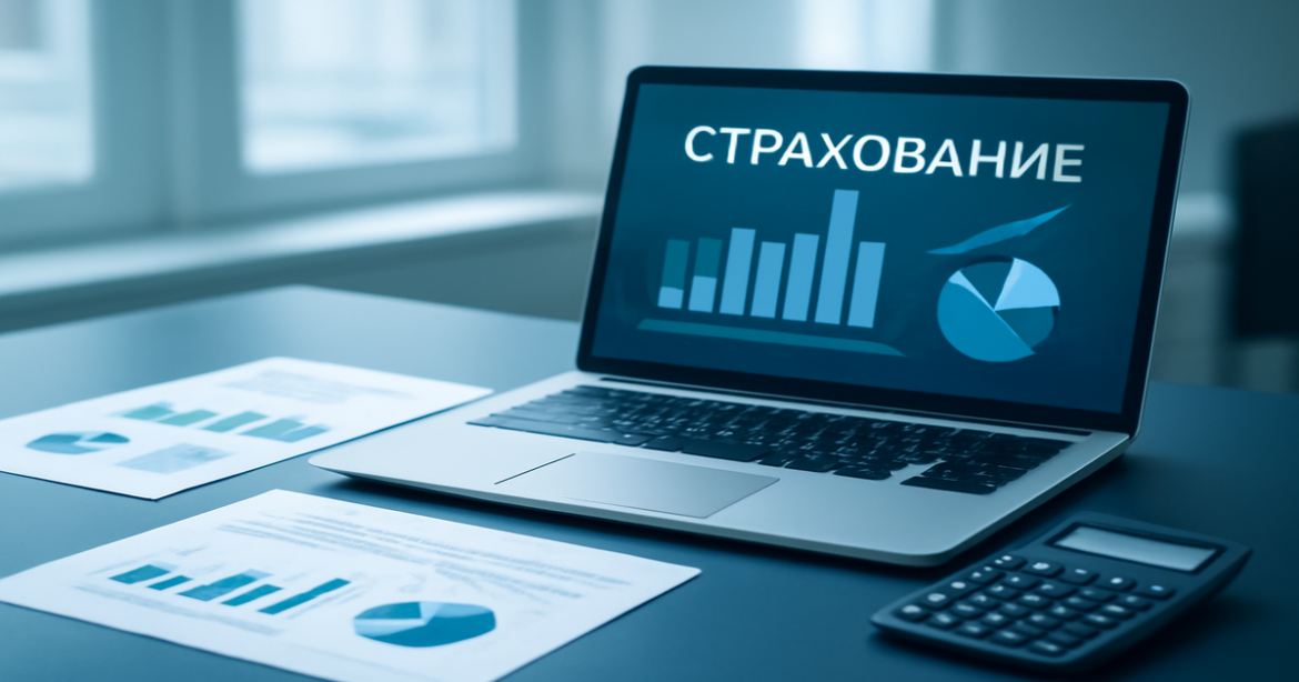 Professional workspace illustrating страхование with financial documents and charts, conveying trust and security.