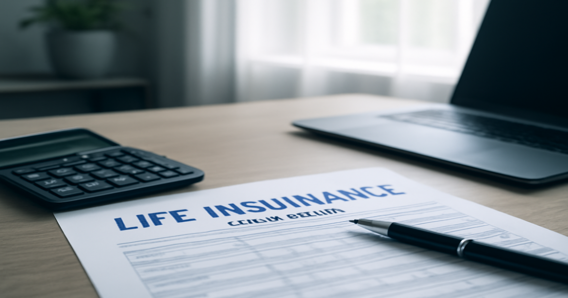 Professional image representing страхование жизни in a finance-themed office setting.