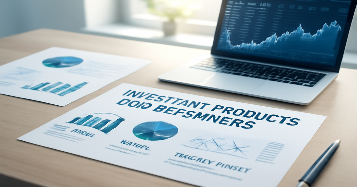 An image showcasing investment products for beginners, highlighting financial tools and market insights.