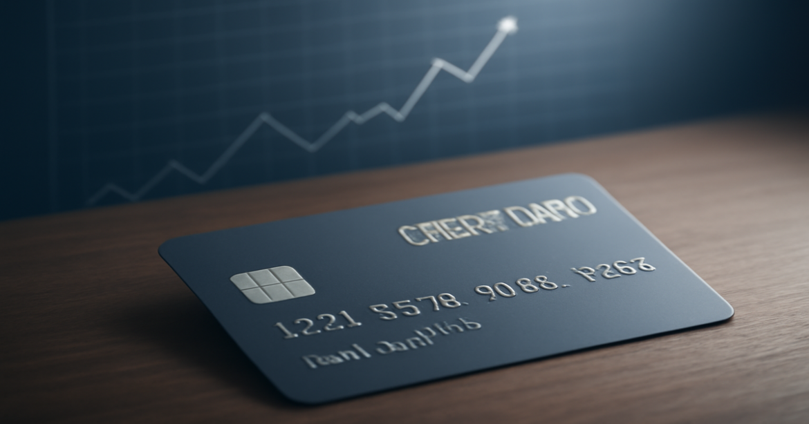High-quality image of a credit card on a desk, symbolizing financial literacy and advice.