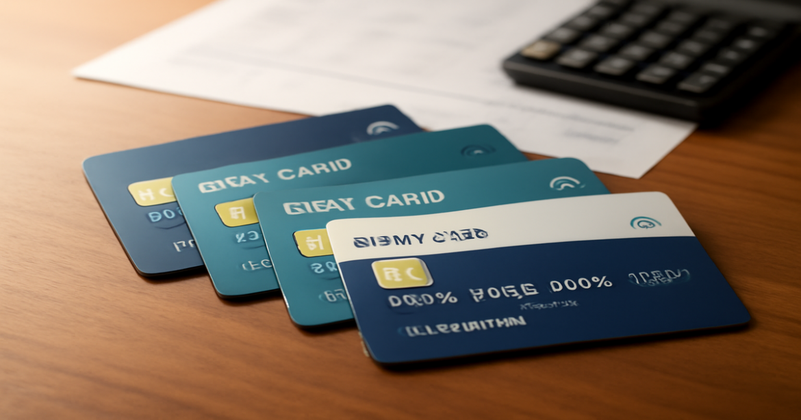 A collection of debit cards showcasing features for comparison in 2023.